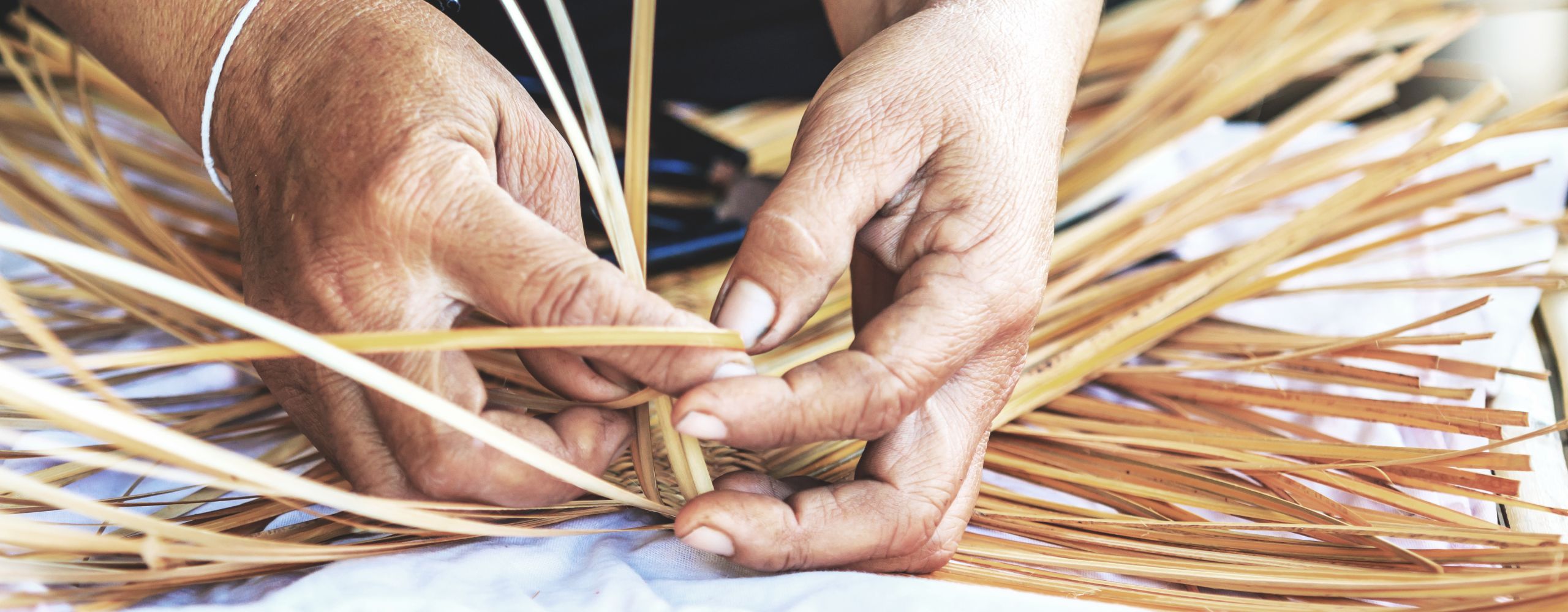 Weave pattern hand bamboo, Bamboo weaving