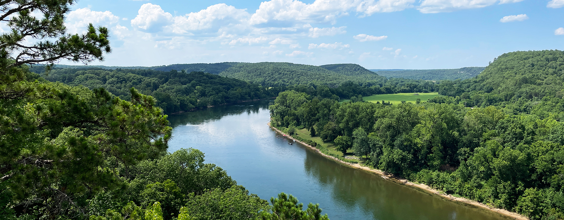 City Rock Bluff in Calico Rock Arkansas overlooking the White Ri