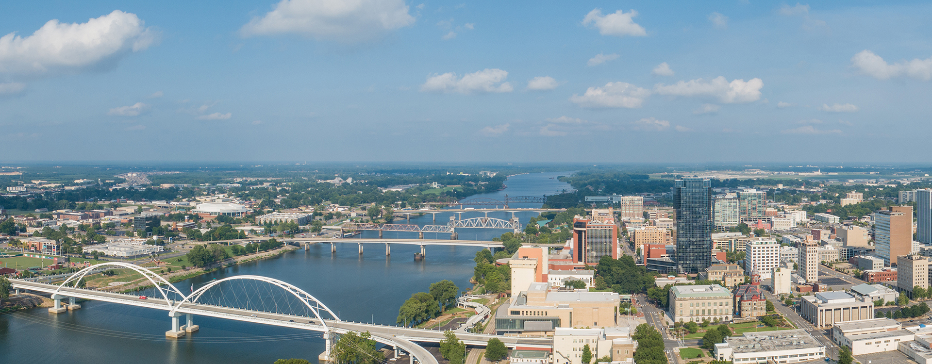 Aerial Downtown Little rock Arkansas USA