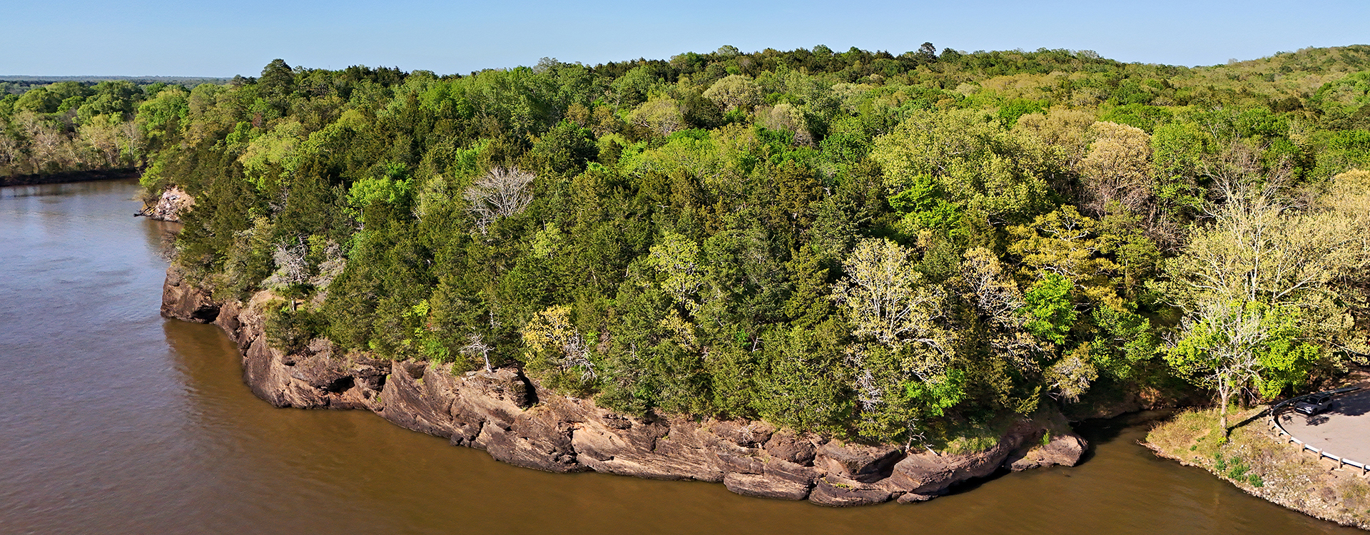 View of Cadron Settlement Park near Conway, Arkansas from the Ar